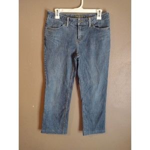 Eddie Bauer Jeans Womens 6 Blue Straight Leg Stretch Ankle Denim Pants
